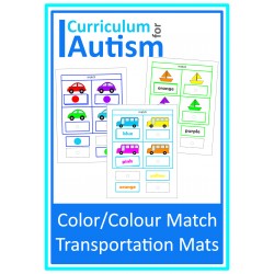 Color Match Mats Transportation Theme